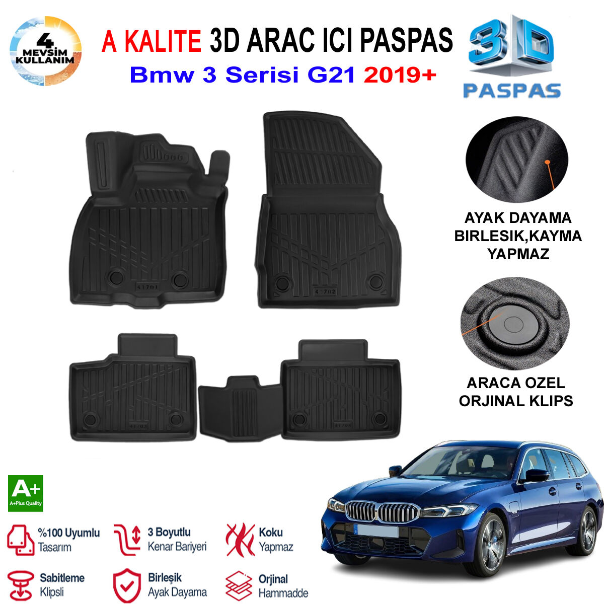Bmw 3 Serisi G21 3D Paspas Havuzlu Pro 2019 Sonrası
