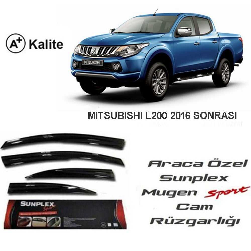Mitsubishi L200 Cam Rüzgarlığı Mugen Tip Sunplex 2016 Sonrası