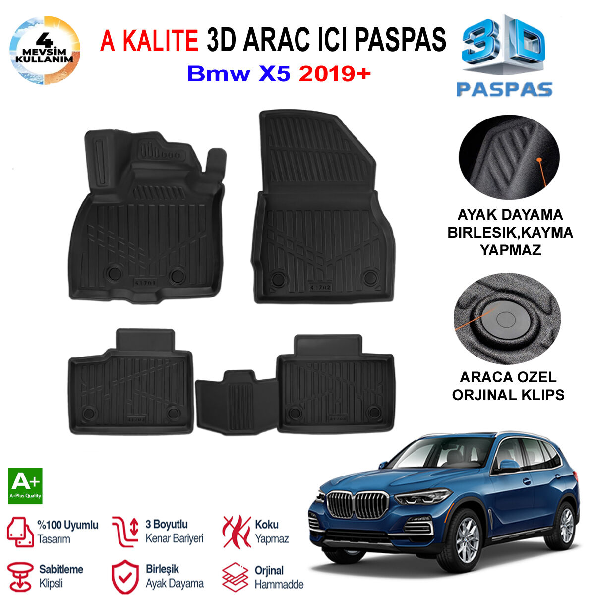 Bmw X5 3D Paspas Havuzlu Pro 2019 Sonrası
