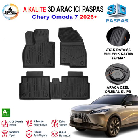Chery Omoda 7 3D Paspas Havuzlu Pro 2026 Sonrası
