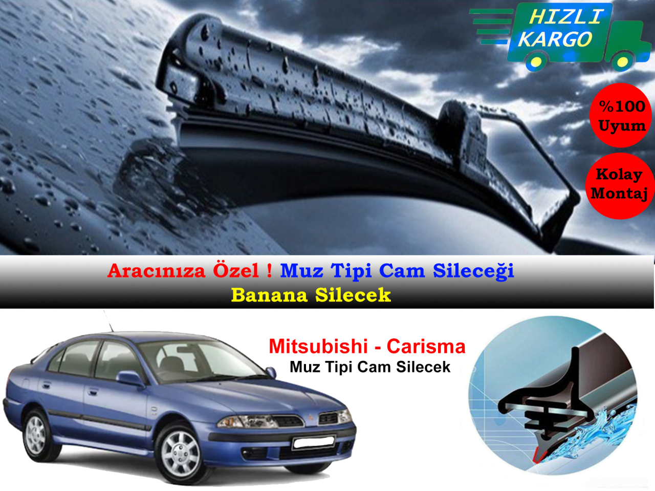 Mitsubishi Carisma 1995-2003 Muz Silecek Takımı