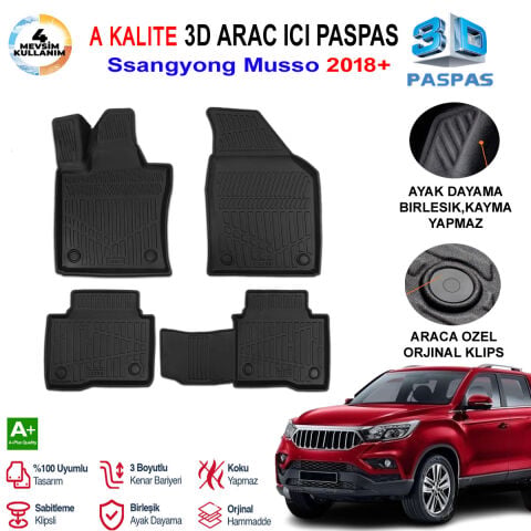 Ssangyong Musso 3D Paspas Havuzlu Pro 2018 Sonrası