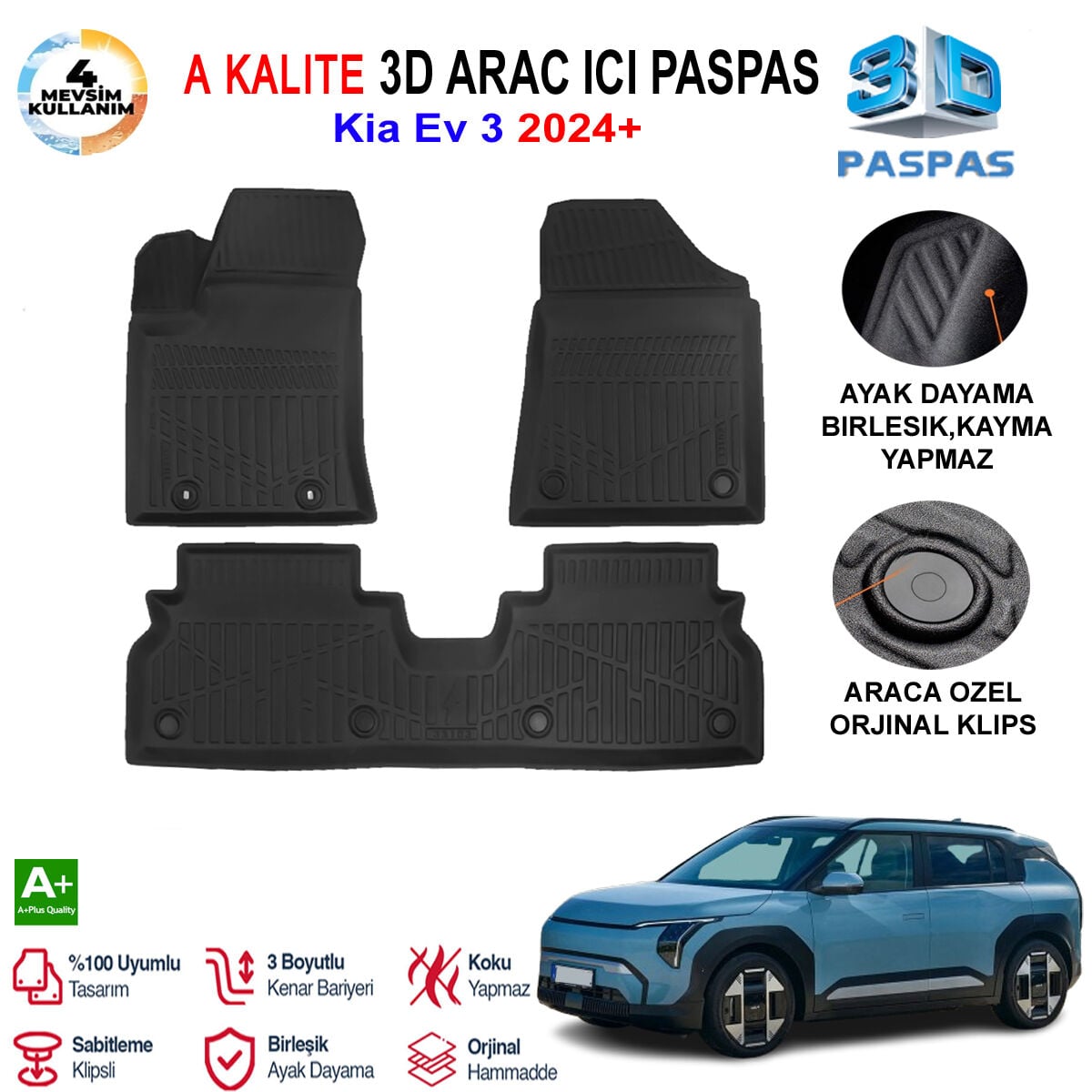 Kia Ev3 3D Paspas Havuzlu Pro 2024 Sonrası