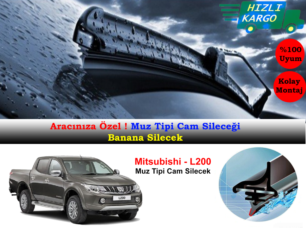 Mitsubishi L200 Muz Silecek Takımı 2006-2014