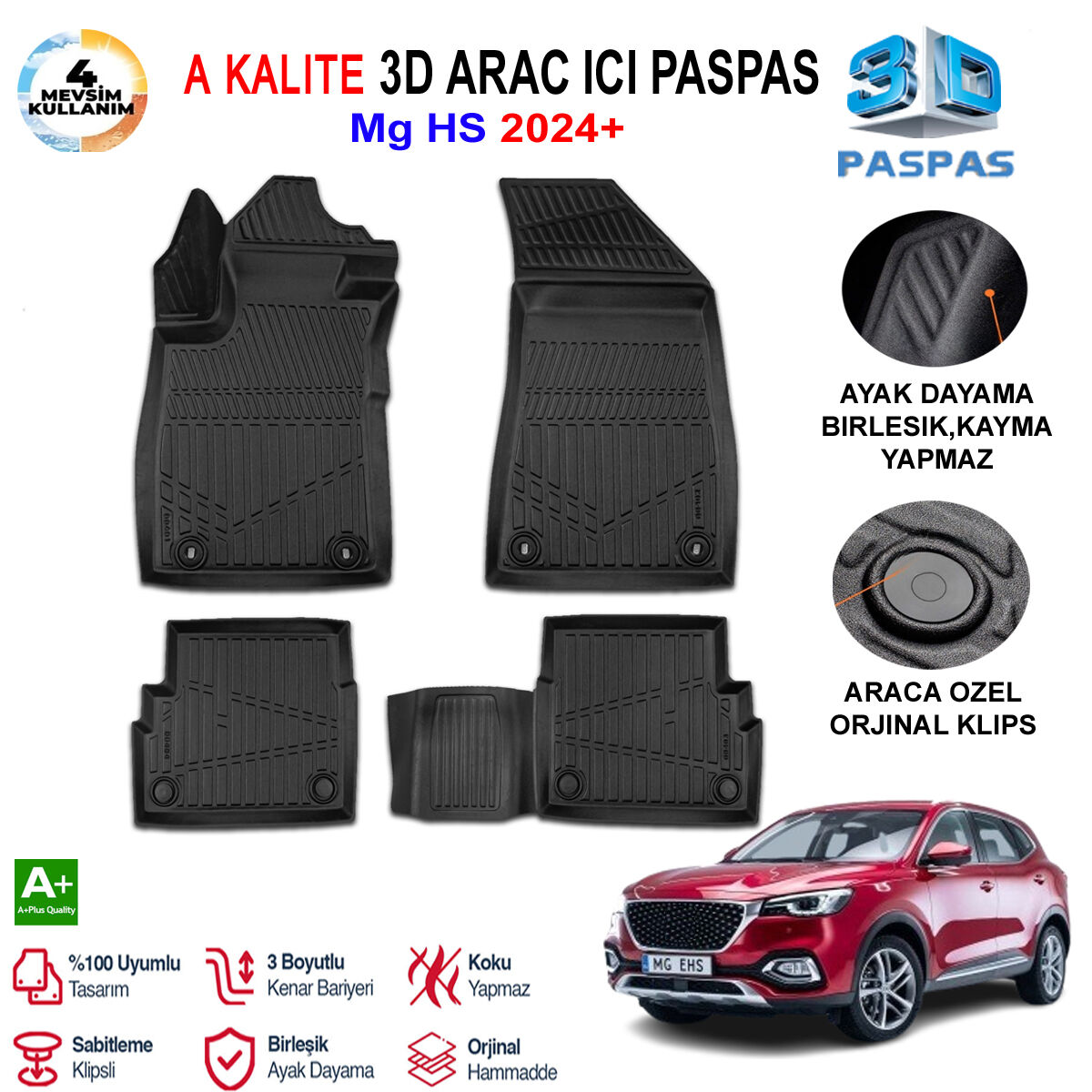 MG HS Benzinli 3D Paspas Havuzlu Pro 2024 Sonrası