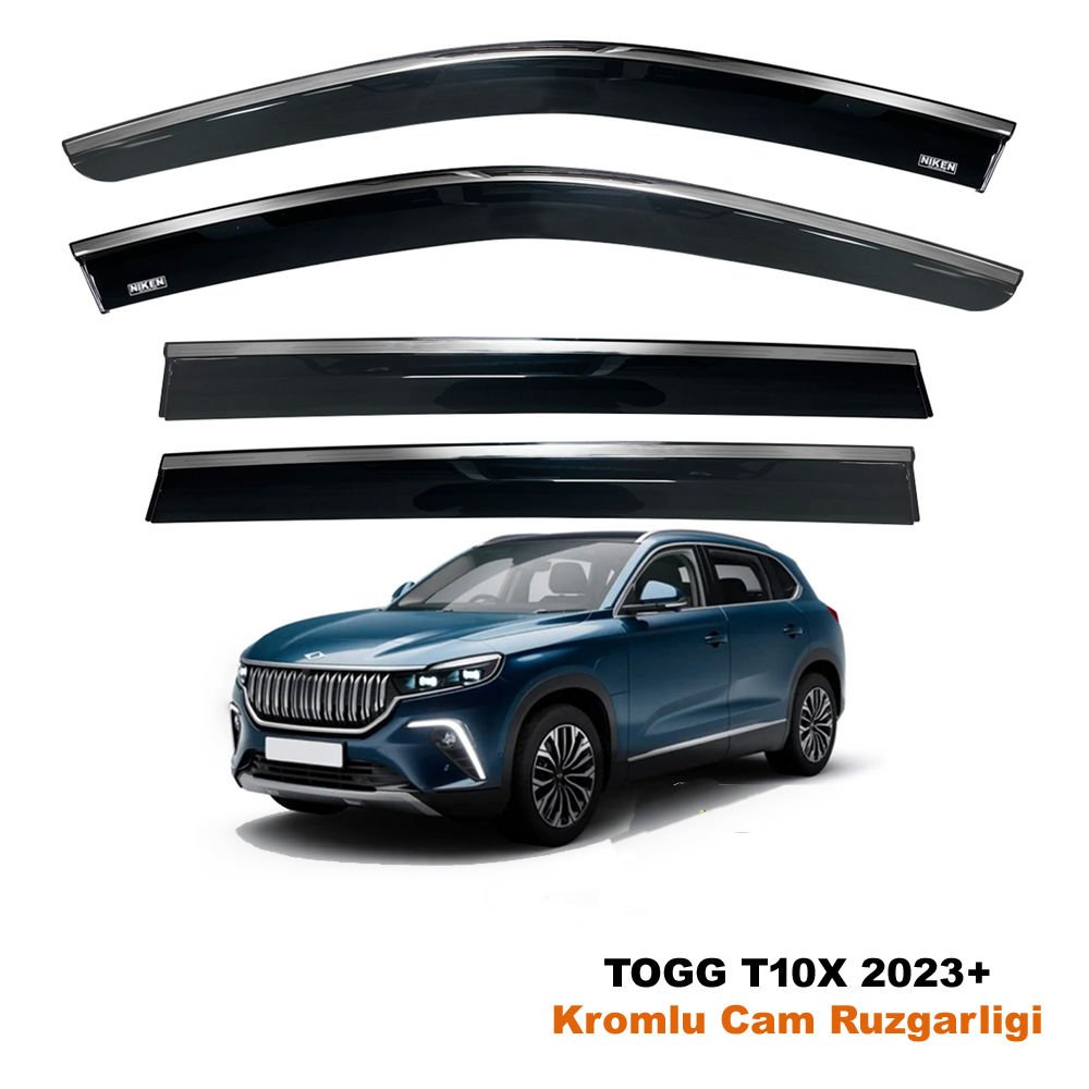 Togg T10x Kromlu Cam Rüzgarlığı Niken 2023 Sonrası