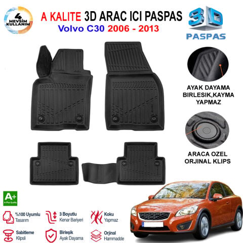 Volvo C30 3D Paspas Havuzlu Pro 2006-2013