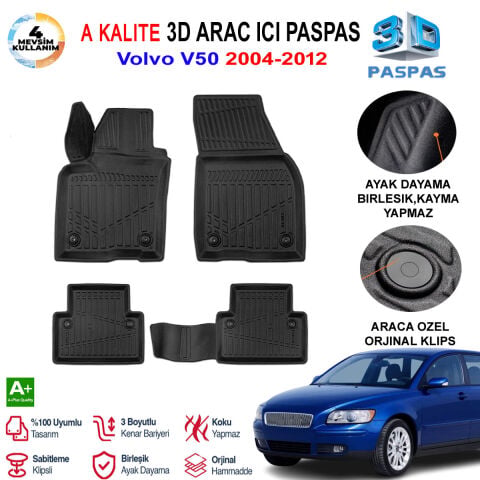 Volvo V50 3D Paspas Havuzlu Pro 2004-2012 Arası