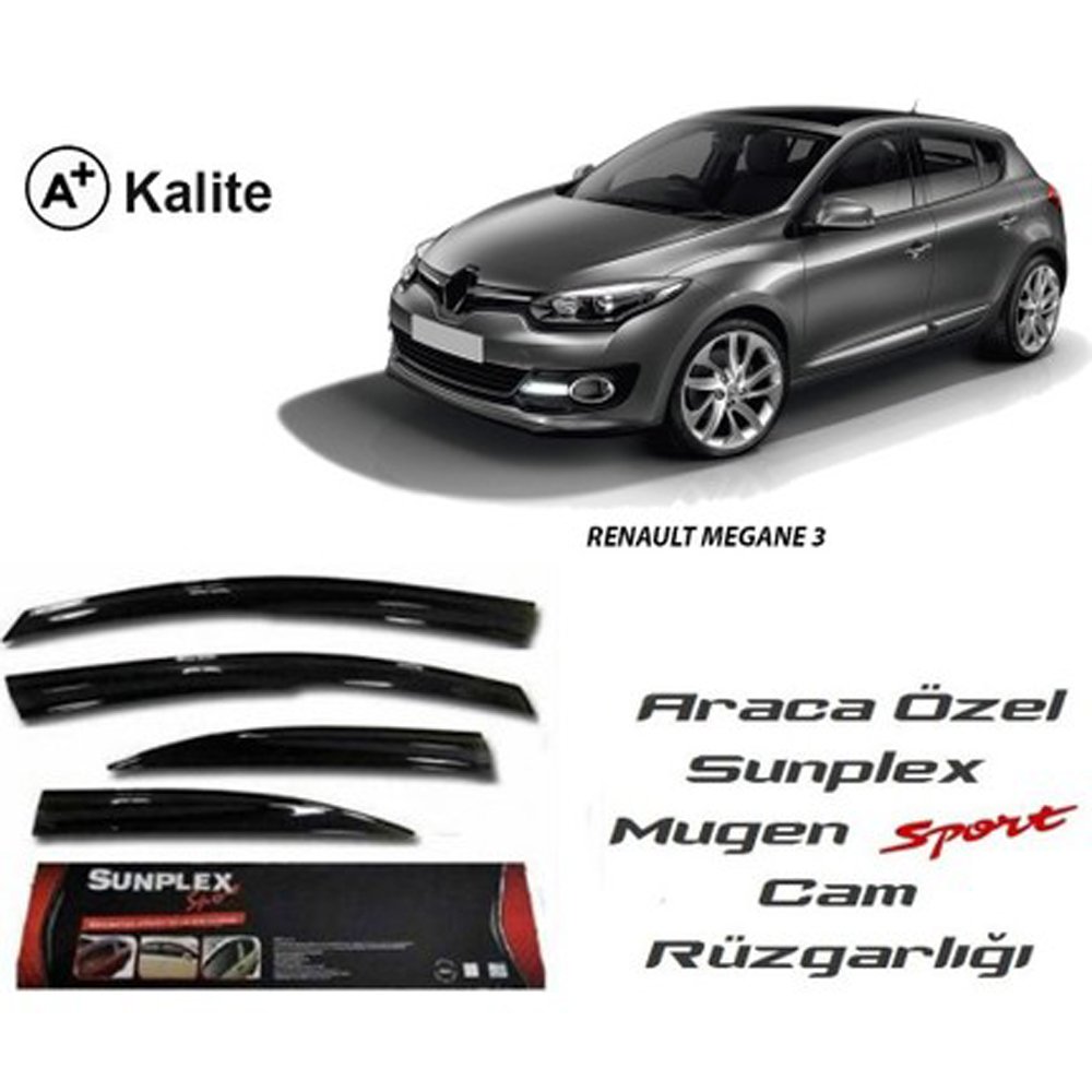 Renault Megane 3 Cam Rüzgarlığı Mugen Tip Sunplex 2009-2015