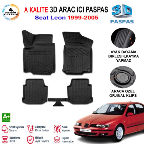 Seat Leon 3D Paspas Havuzlu Pro 1998-2005