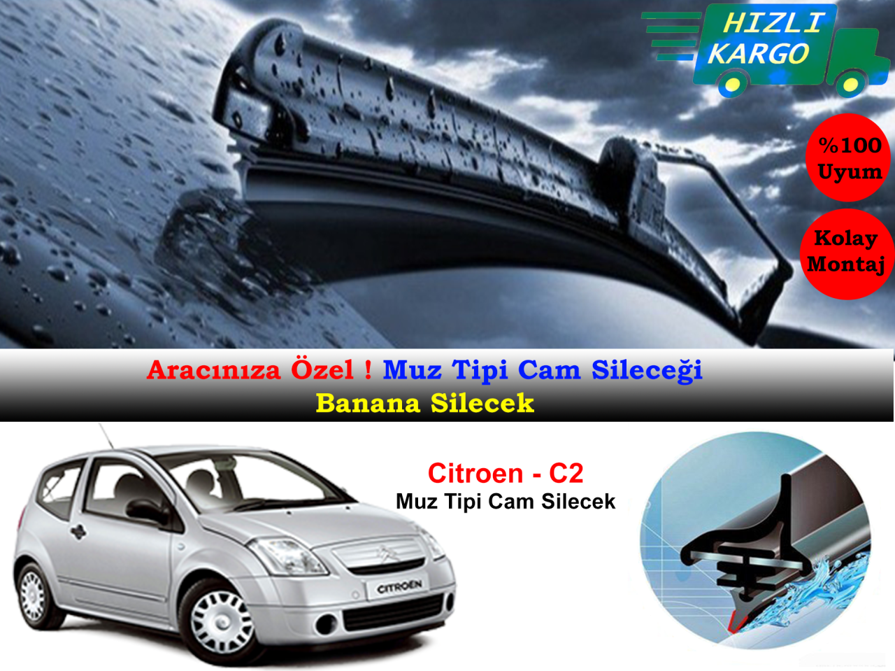 Citroen C2 Muz Silecek Takımı 2003-2008