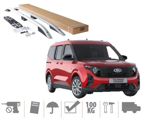 Ford Courier Üst Port Bagaj Tavan Çıtası 2024 Sonrası Gri