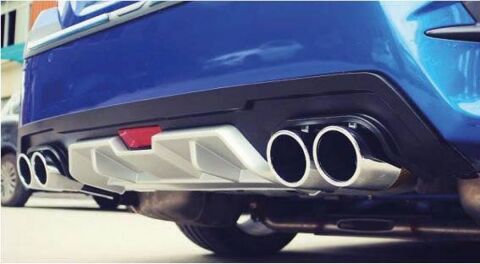 Honda Civic FC5 Turbo Difüzör Arka Tampon Çift Egzoz Çıkışlı Gri