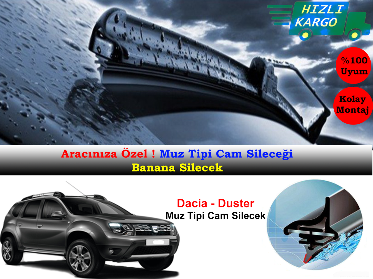 Dacia Duster Muz Silecek Takımı 2010-2017