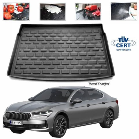 Skoda Super B Bagaj Havuzu Paspası 2024 Sonrası