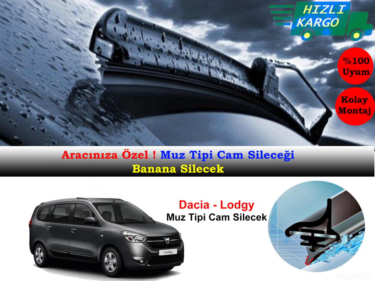 Dacia Lodgy Muz Silecek Takımı 2016-2019