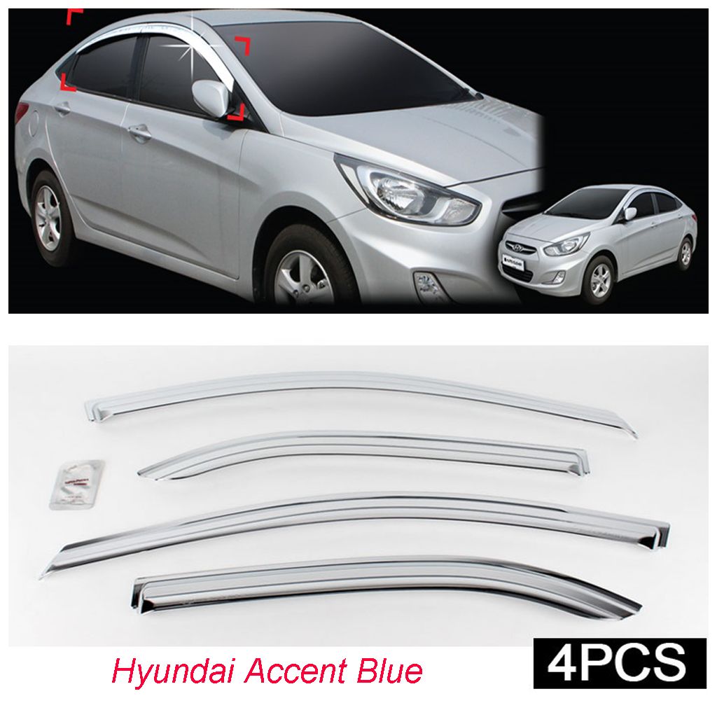 Hyundai Accent Blue Cam Rüzgarlık Krom Nikelajlı Lüx