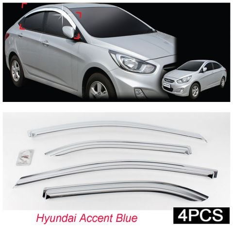 Hyundai Accent Blue Cam Rüzgarlık Krom Nikelajlı Lüx