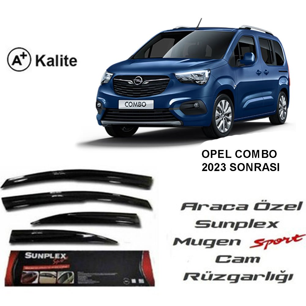 Opel Combo Cam Rüzgarlığı Mugen Tip Sunplex 2019 Sonrası