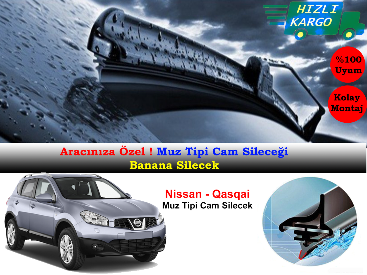 Nissan Qashqai Muz Silecek Takımı J10 2006-2013