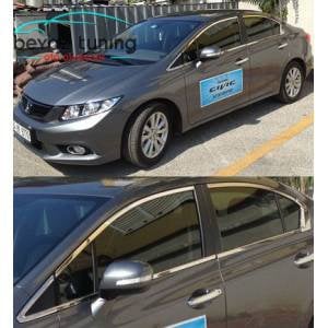 Honda Civic FB7 Cam Çıtası Çerçevesi Kromu Nikelajı Komple 2012-2015