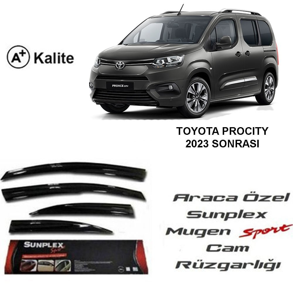 Toyota Proace City Cam Rüzgarlığı Mugen Tip Sunplex 2021 Sonrası