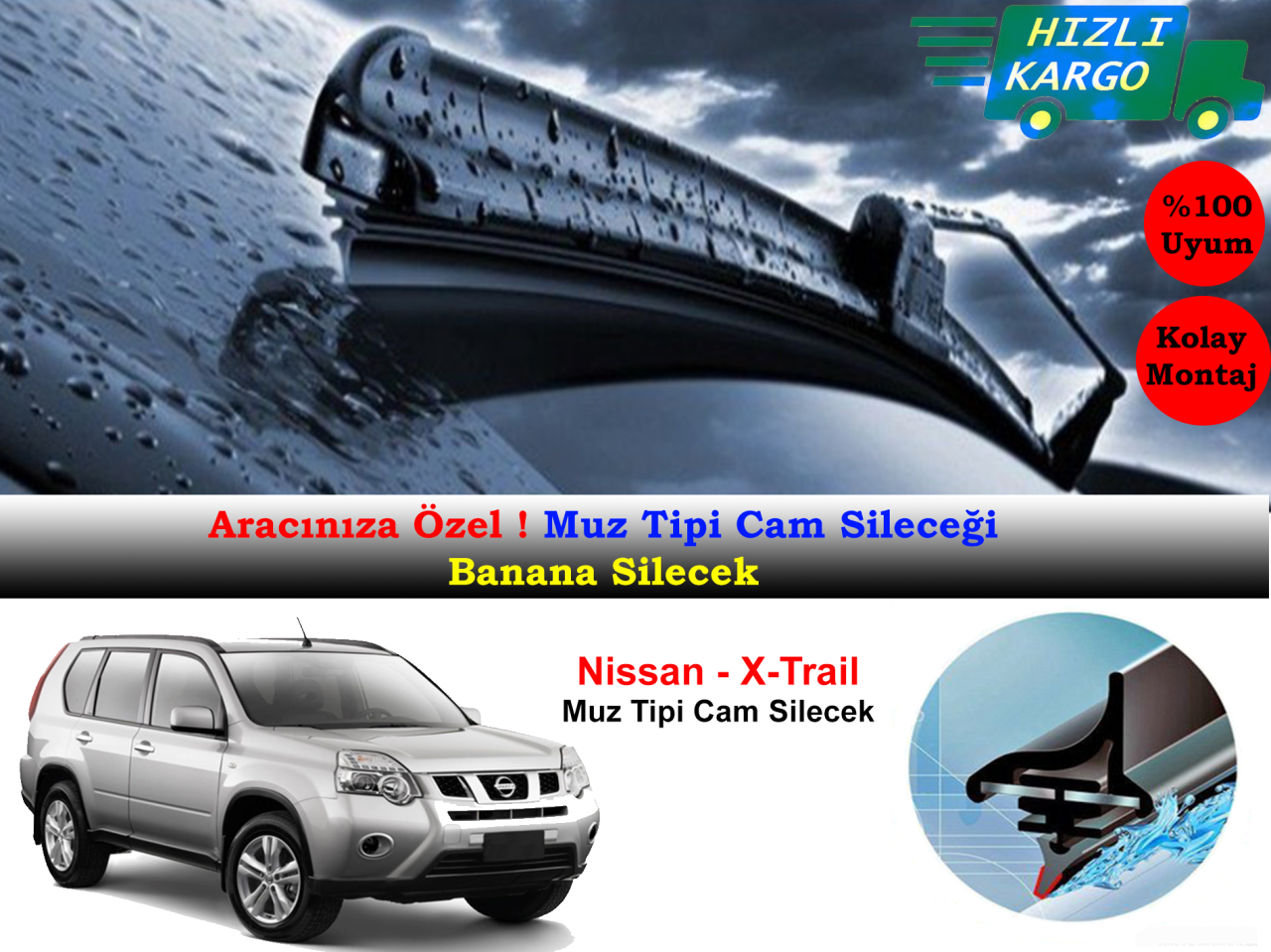 Nissan X-Trail Muz Silecek Takımı 2007-2014