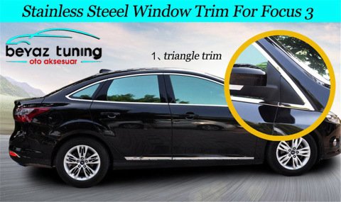 Ford Focus 3 Cam Çıtası Komple Kromu Nikelajı 2012-2015
