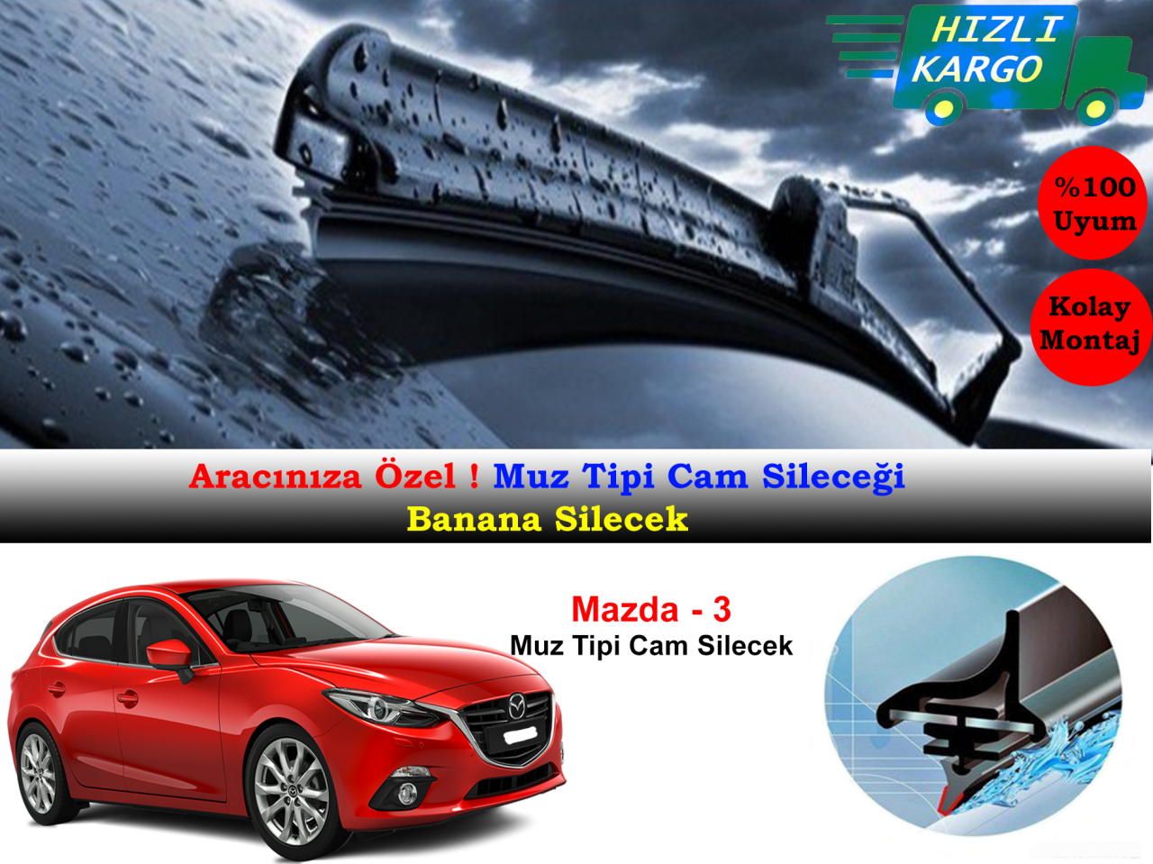 Mazda 3 Muz Silecek Takımı 2014-2016