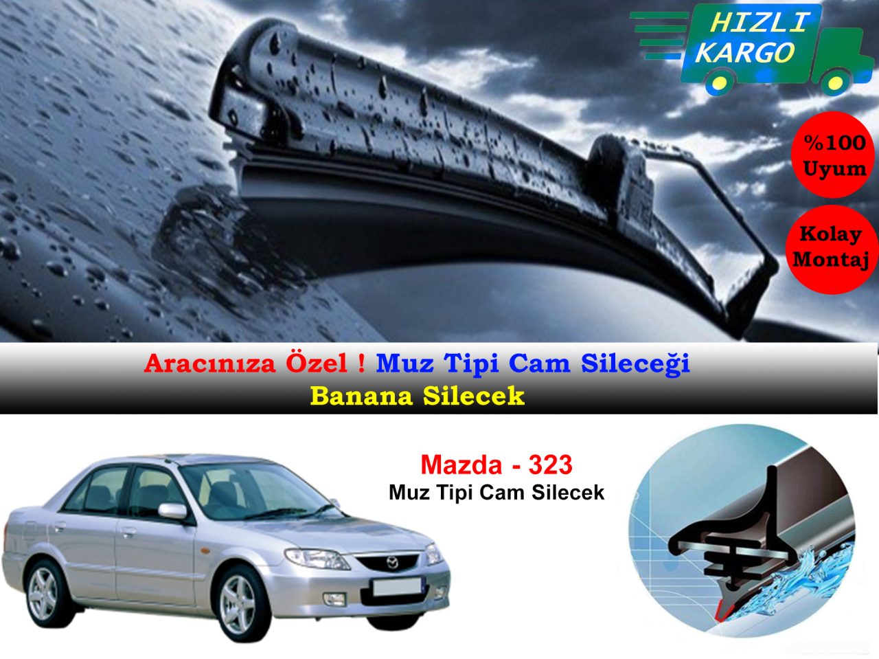 Mazda 323 Muz Silecek Takımı 1998-2003