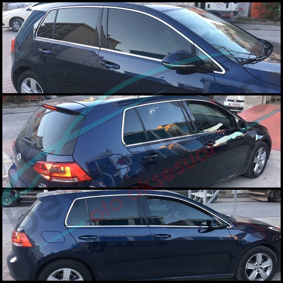 Volkswagen Golf 7 Cam Çıtası Komple Kromu Nikelajı 2013 Sonrası