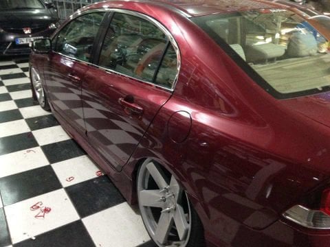 Honda Civic FD6 Cam Çıtası Çerçevesi Kromu Nikelajı Komple 2006-2012