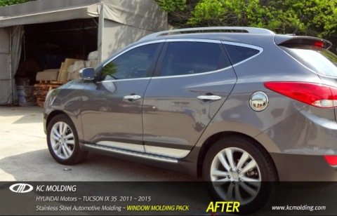 Hyundai ix35 Cam Çıtası Çerçevesi Kromu Nikelajı Komple