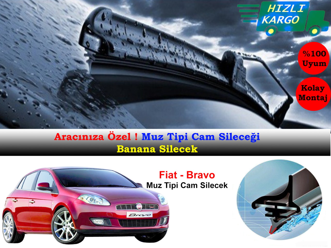 Fiat Bravo Muz Silecek Takımı 2007-2014