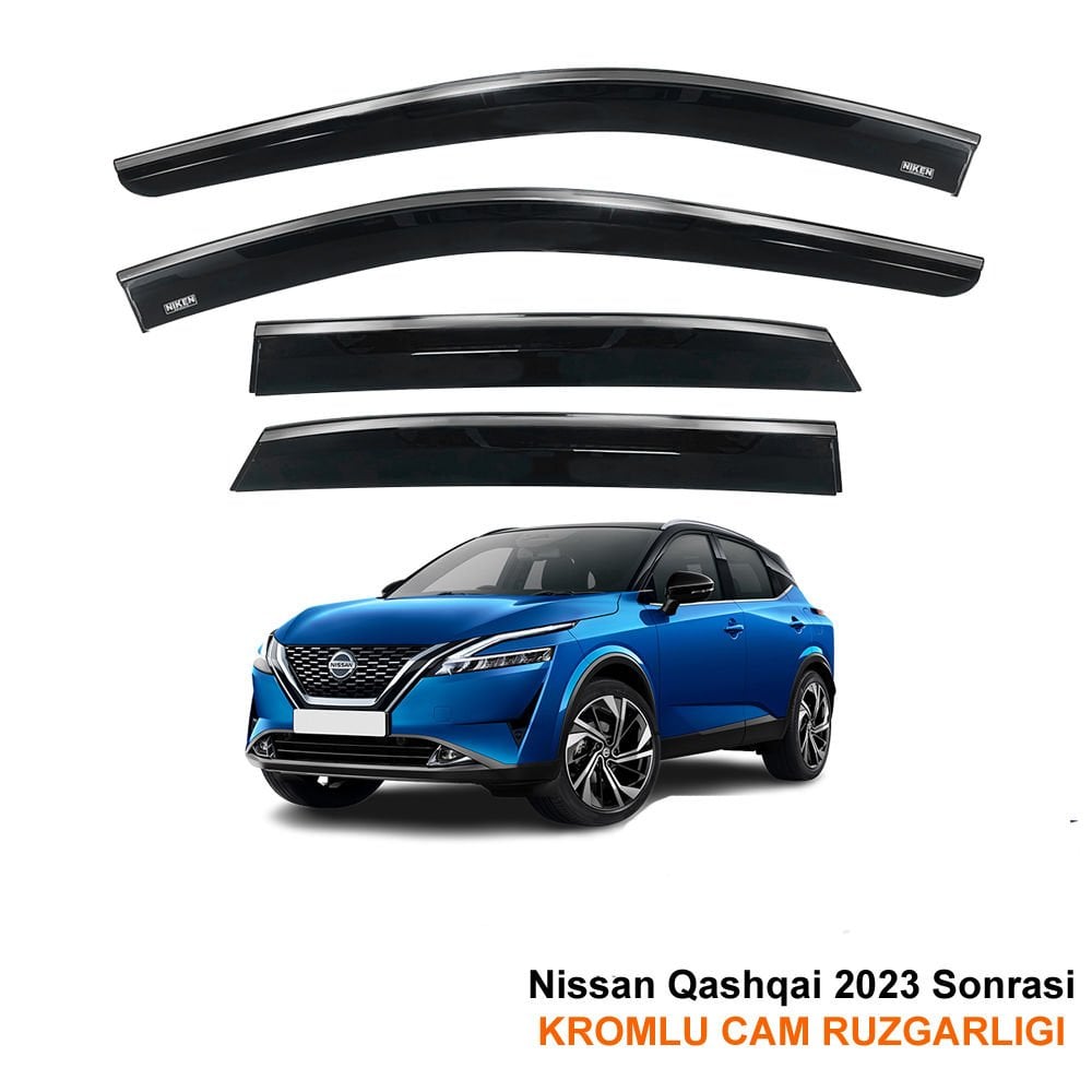 Nissan Qashqai Kromlu Cam Rüzgarlığı Niken 2023 Sonrası