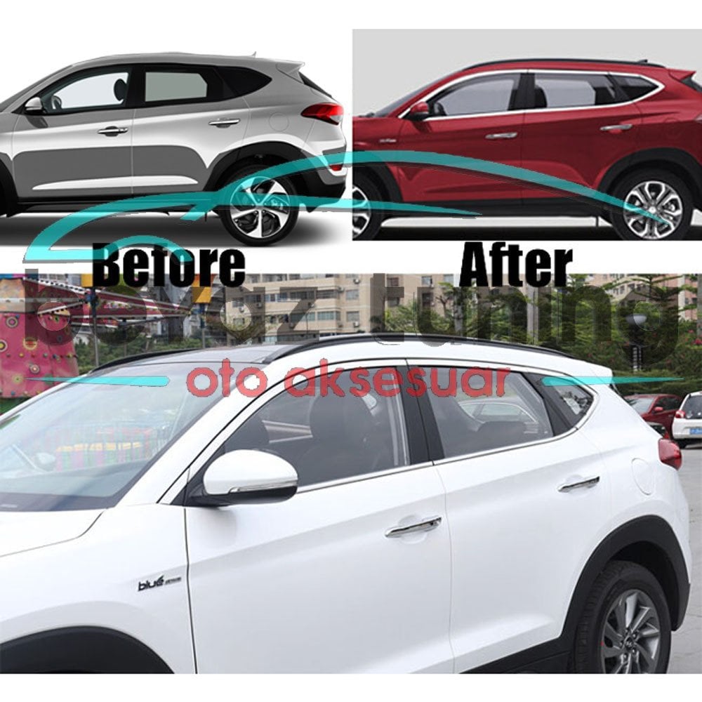 Hyundai Tucson Cam Çıtası Çerçevesi Komple Kromu Nikelajı 2015-2020