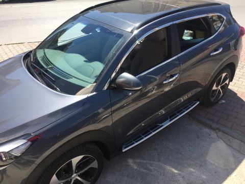 Hyundai Tucson Cam Çıtası Çerçevesi Komple Kromu Nikelajı 2015-2020