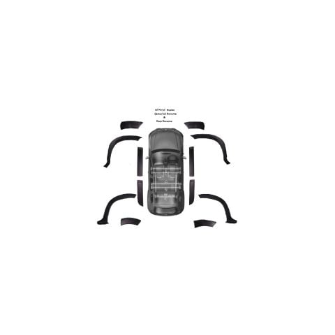 Dacia Duster Kapı Koruma Ve Çamurluk Kaplaması Dodik Seti Plastik 2010-2017