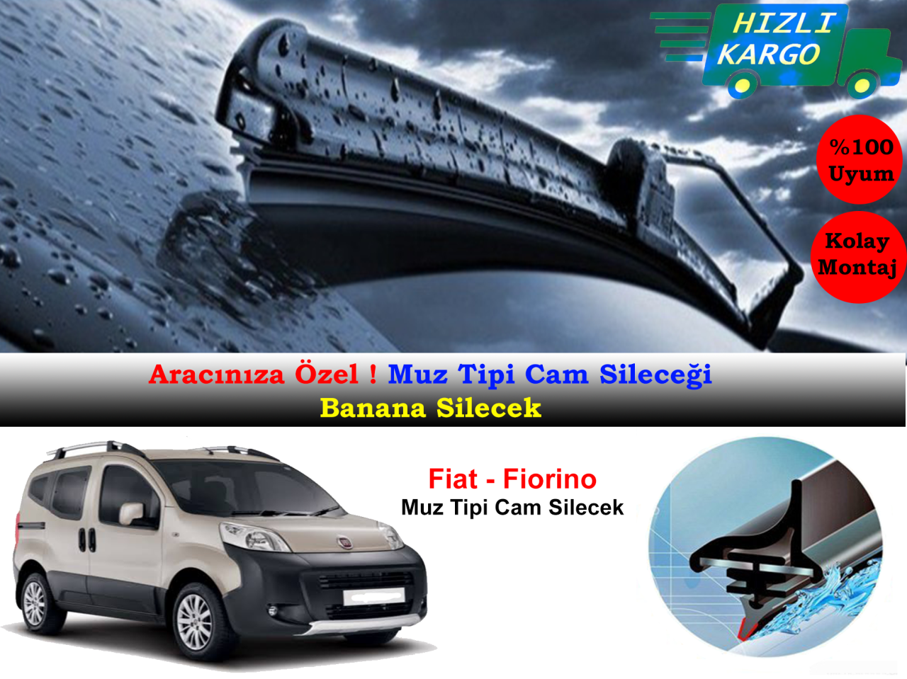 Fiat Fiorino Muz Silecek Takımı 2008-2017