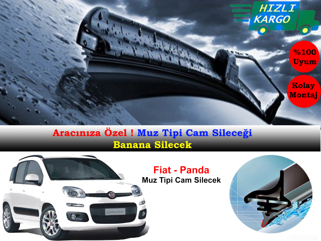 Fiat Panda Muz Silecek Takımı 2012-2015