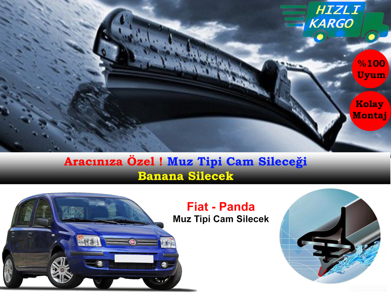 Fiat Panda Muz Silecek Takımı 2004-2012