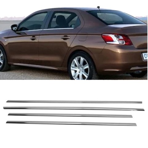 Citroen C-elysee Cam Çıtası Kromu Nikelaj 4 Parça