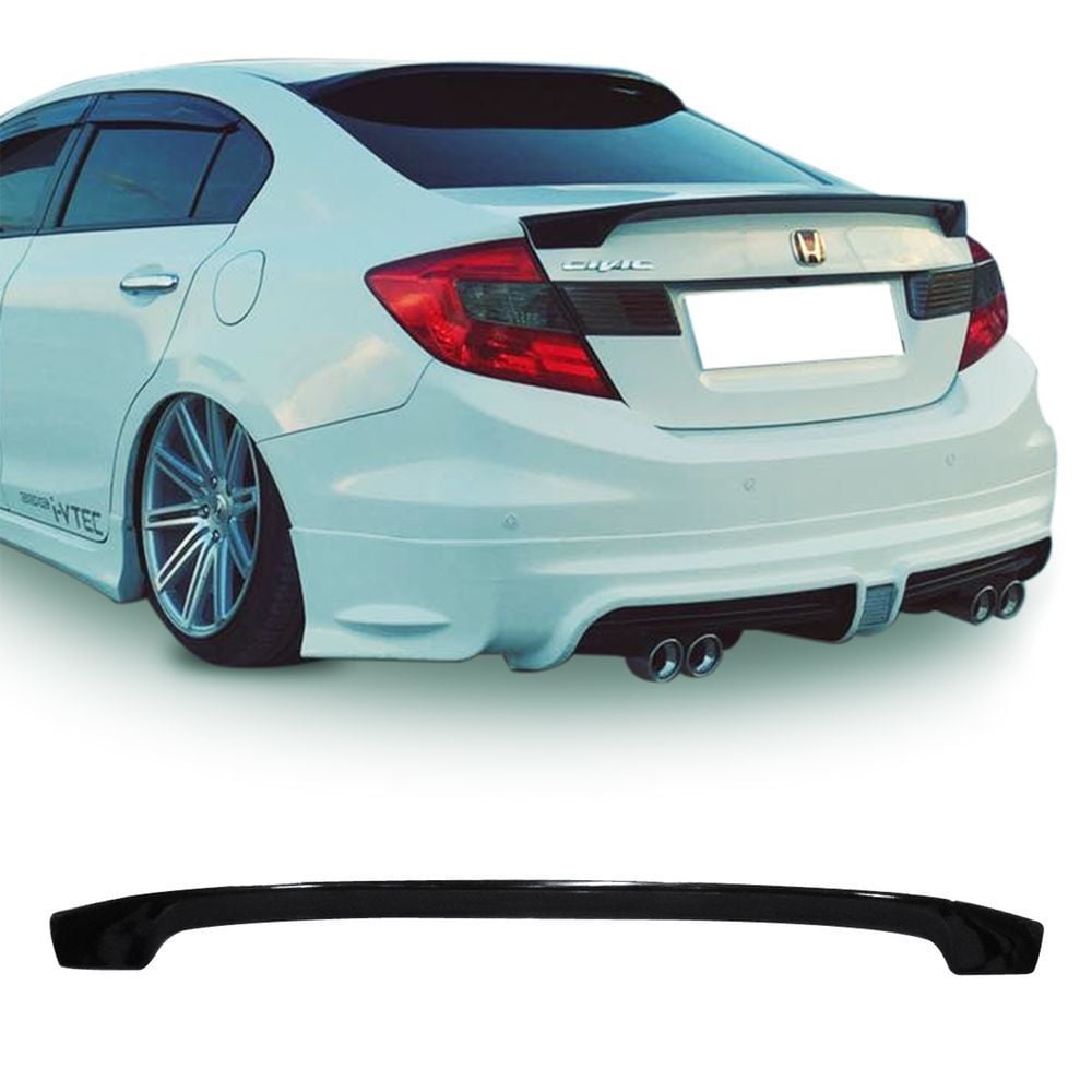 Honda Civic FB7 Uyumlu Bagaj Üstü Spoiler Amerikan Yapışık Parlak Siyah