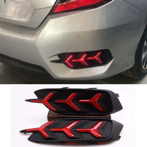 Honda Civic Fc5 Arka Sis Lambası Ledli Uçak Ağaç Dizayn Kayarlı
