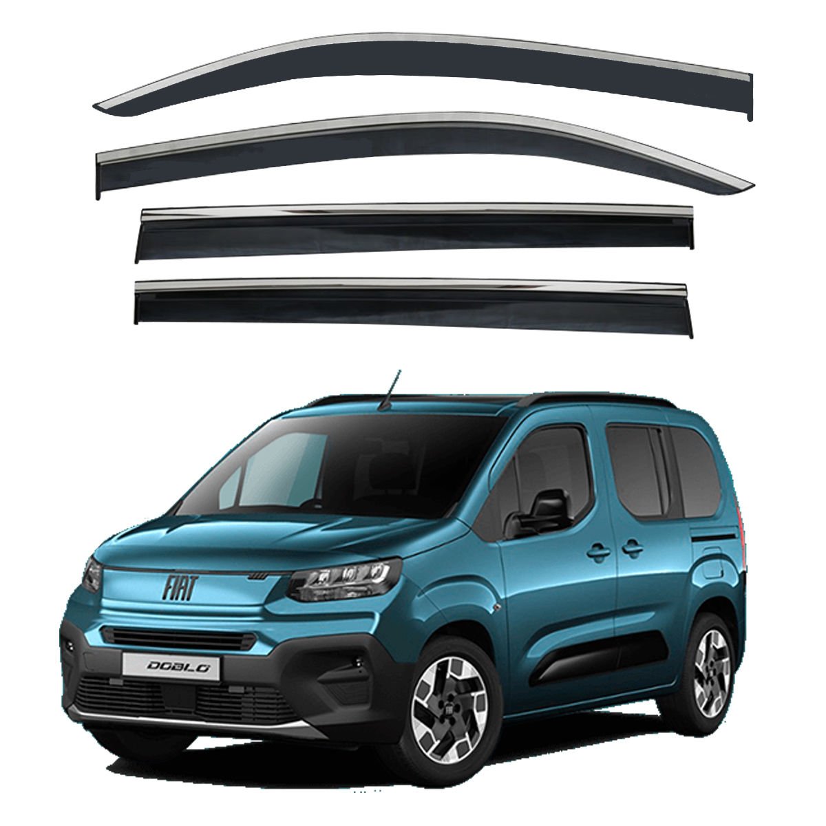 Fiat Doblo Kromlu Cam Rüzgarlığı 2023 Sonrası 4'lü