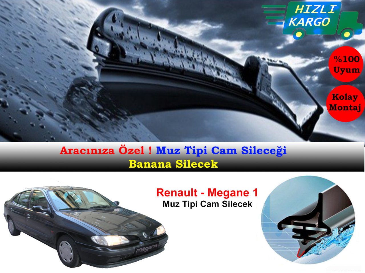 Renault Megane 1 Muz Silecek Takımı 1996-2003