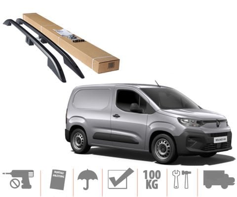 Citroen Berlingo Maxi Van Üst Port Bagaj Tavan Çıtası Siyah 2019 Sonrası