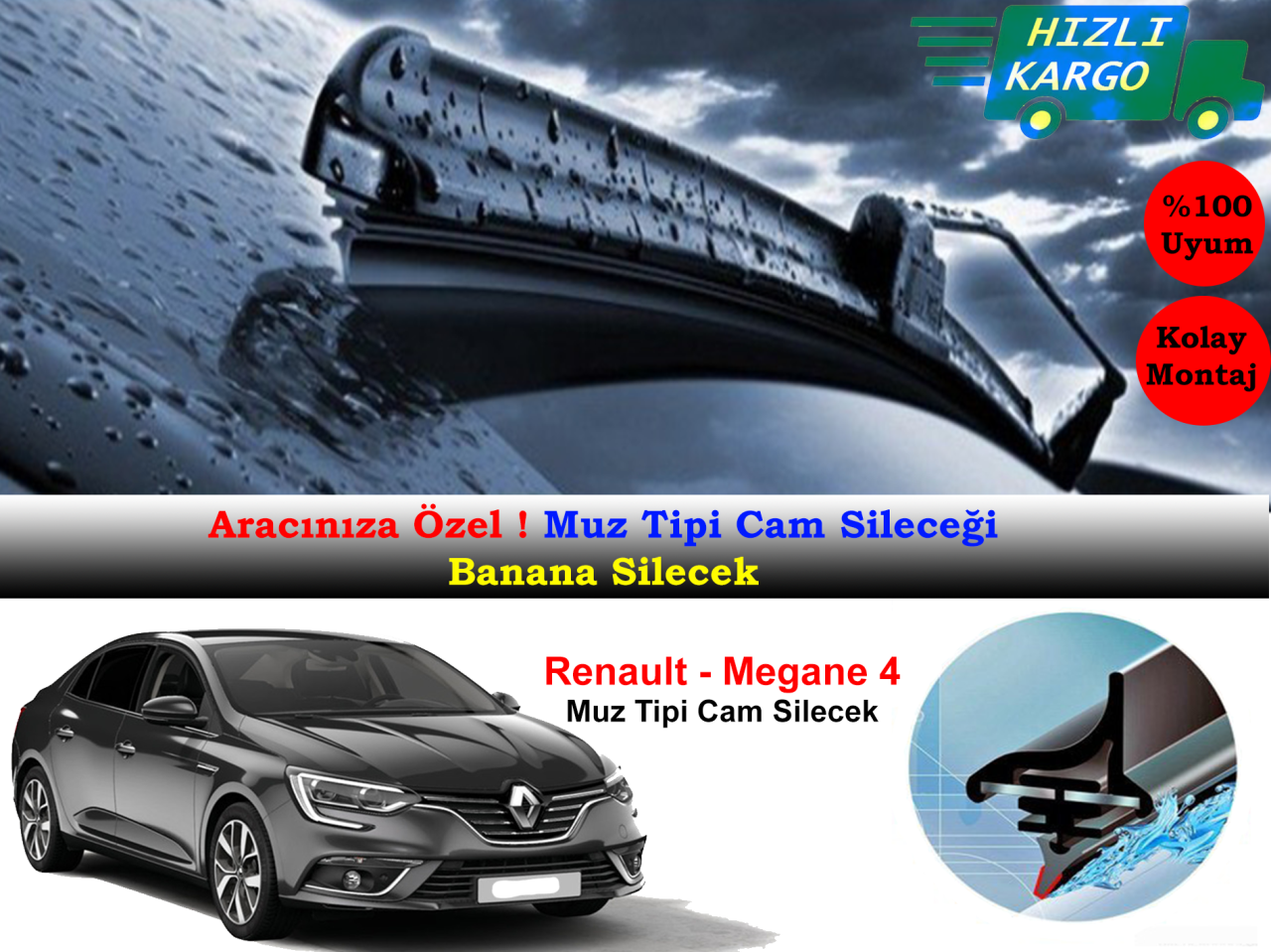 Renault Megane 4 Muz Silecek Takımı 2016-