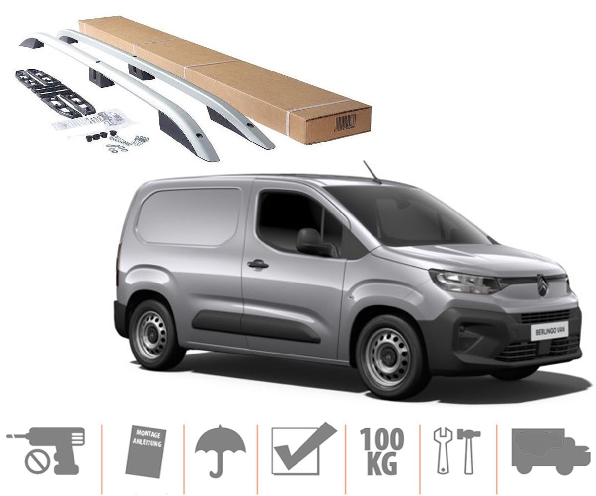 Citroen Berlingo Maxi Van Üst Port Bagaj Tavan Çıtası Gri 2019 Sonrası