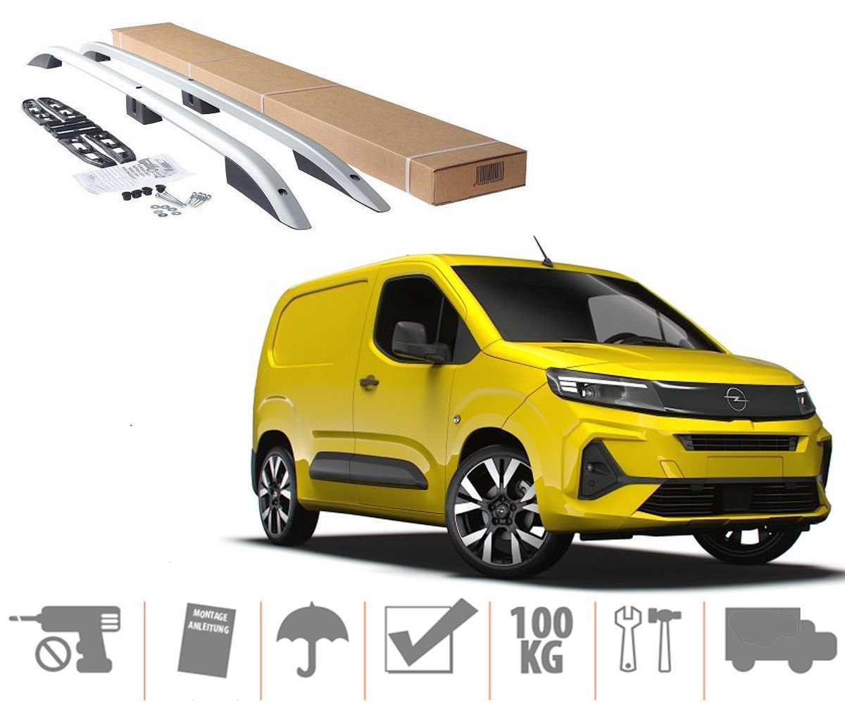 Opel Combo Maxi Van Üst Port Bagaj Tavan Çıtası Gri 2019 Sonrası